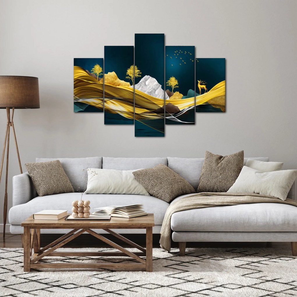 Kép - Szarvas a tájban (150x105 cm)