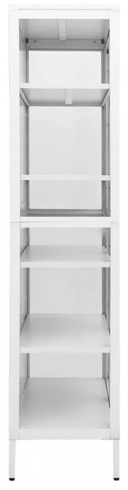 fehér acél és edzett üveg vitrin 90 x 40 x 180 cm