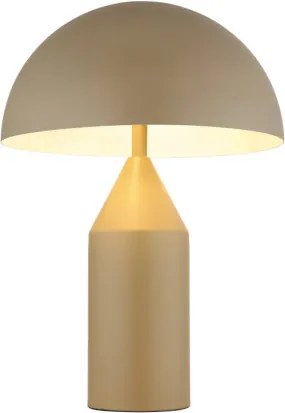 Globo 21030S Asztali lámpa, matt homokszínű fém, matt fehér, fekete PVC kábel, billenőkapcsoló a kábelen, ø: 280mm, M: 390mm, kábelhossz 1500mm, 2x E27 40W 230V izzók nélkül