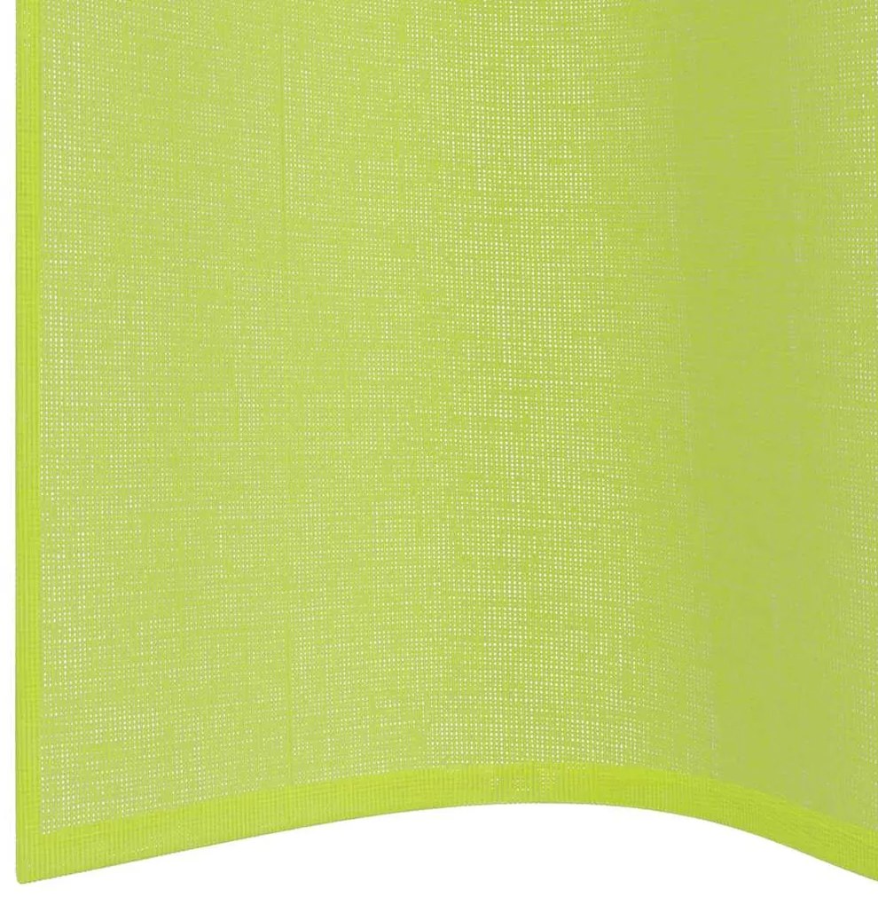 2 db almazöld fátyolfüggönyök rojtokkal 140x225 cm