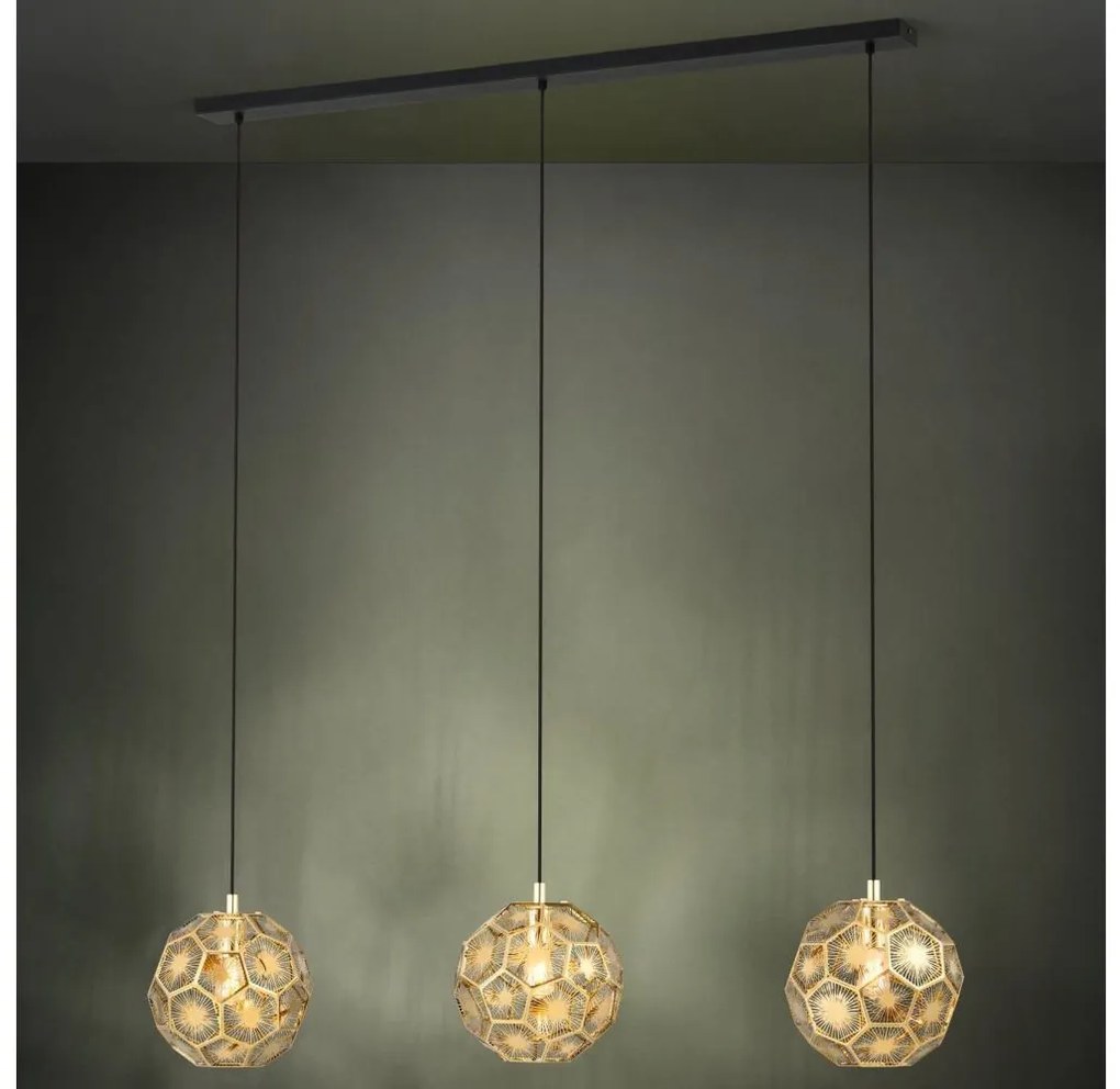 Eglo 39757 - Csillár zsinóron SKOURA 3xE27/60W/230V