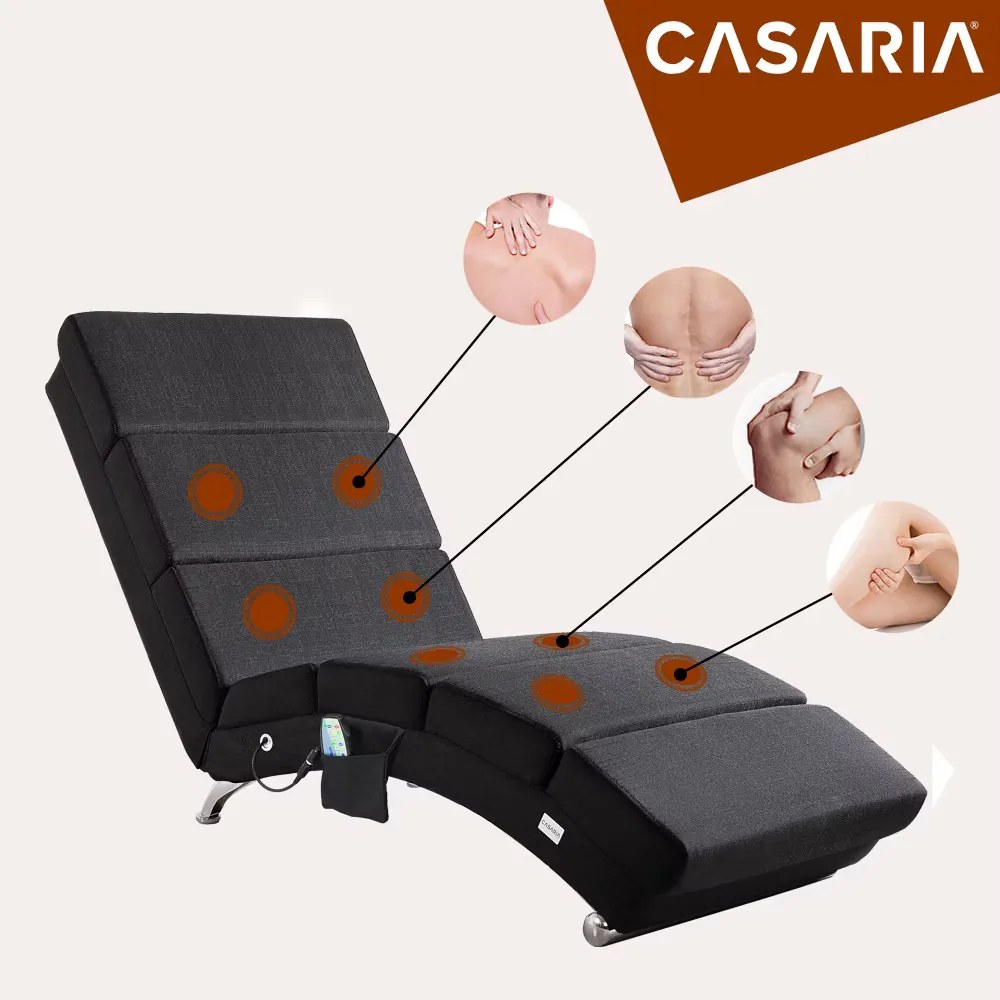 Casaria® London nyugágy masszázs- és fűtésfunkcióval - antracit