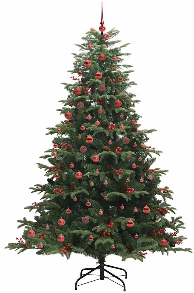 Mű karácsonyfa 300 LED-del Zöld 210 cm PVC és Fém és Műanyag