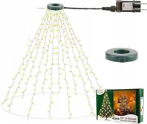 Led lánc 240 dióda karácsonyfára 2 m meleg fehér