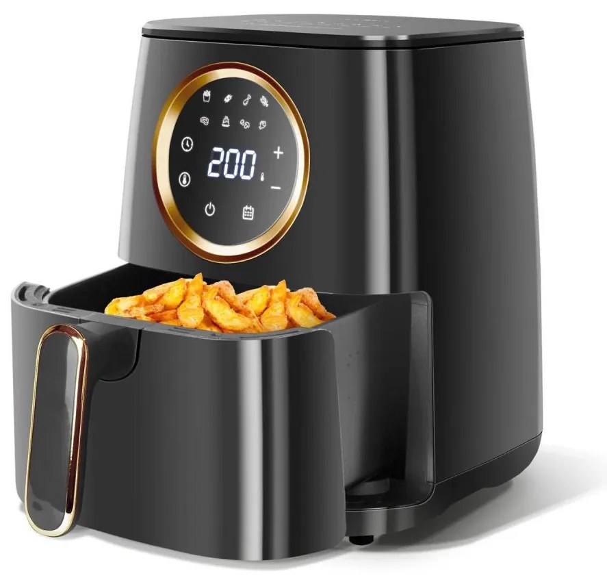 Aigostar légkeveréses fritőz 1400W/230V, 4,2 l, fekete