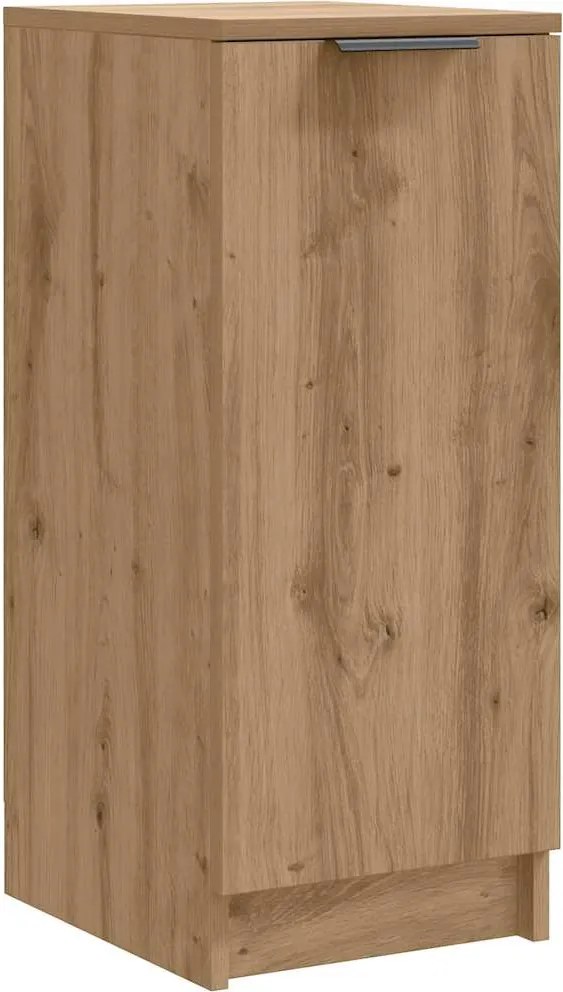 vidaXL kézműves tölgy színű szerelt fa cipősszekrény 29,5x35x70 cm
