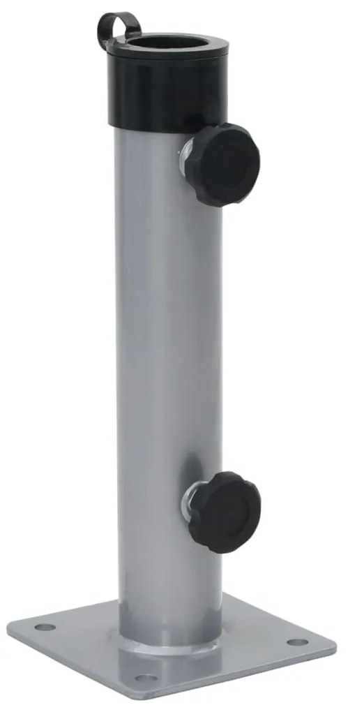 ezüstszínű acél napernyőtalp rúdhoz Ø38/48 mm