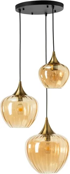 ONLI - ELIDE kábeles függőlámpa 3xE27/15W/230V fekete/réz