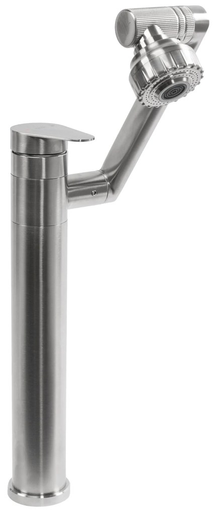Fürdőszobai csaptelep Rea PACO Nickel Brush INOX High