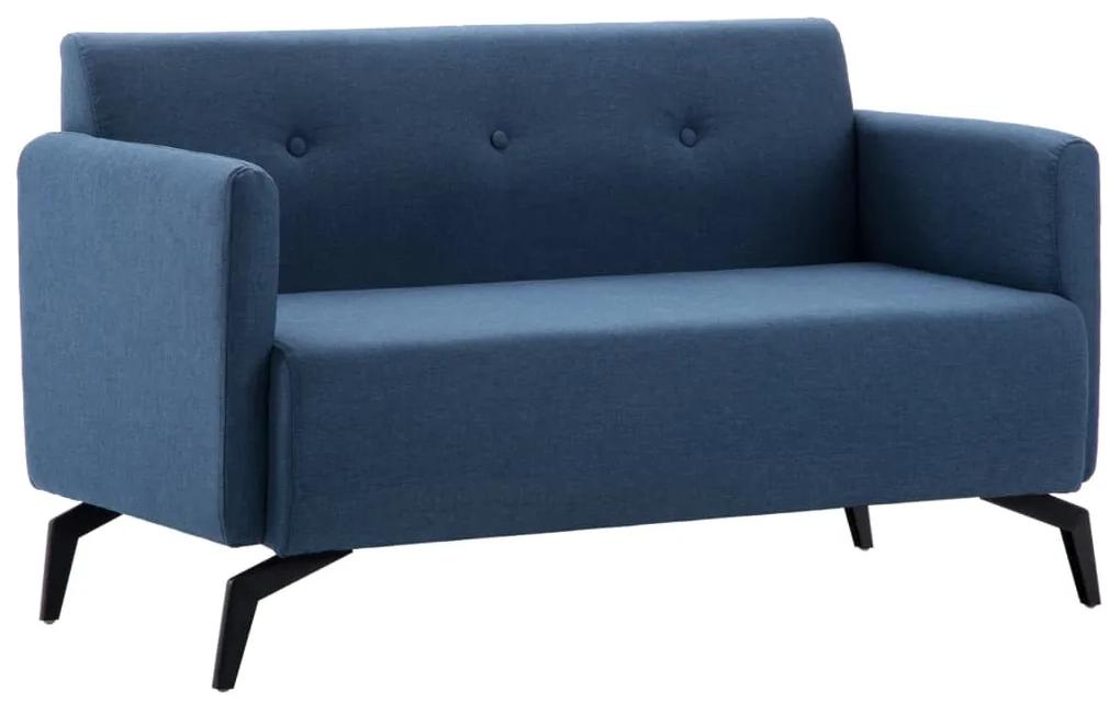 vidaXL 2 személyes kék szövet kanapé 115 x 60 x 67 cm