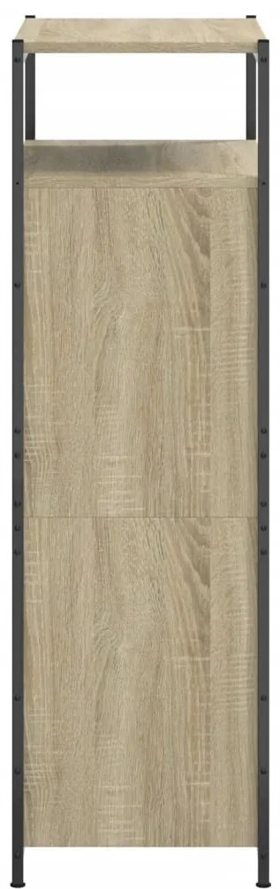 sonoma tölgy színű szerelt fa cipőszekrény 60x34x112 cm