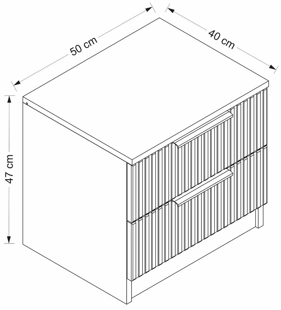 Éjjeliszekrény Kale Plus - 7910