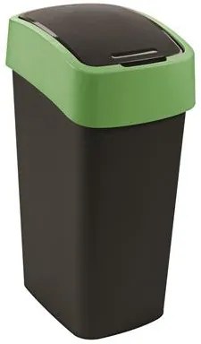 Billenős szemetes, 45 liter, CURVER Pacific flip bin, fekete/zöld (KHMU299)