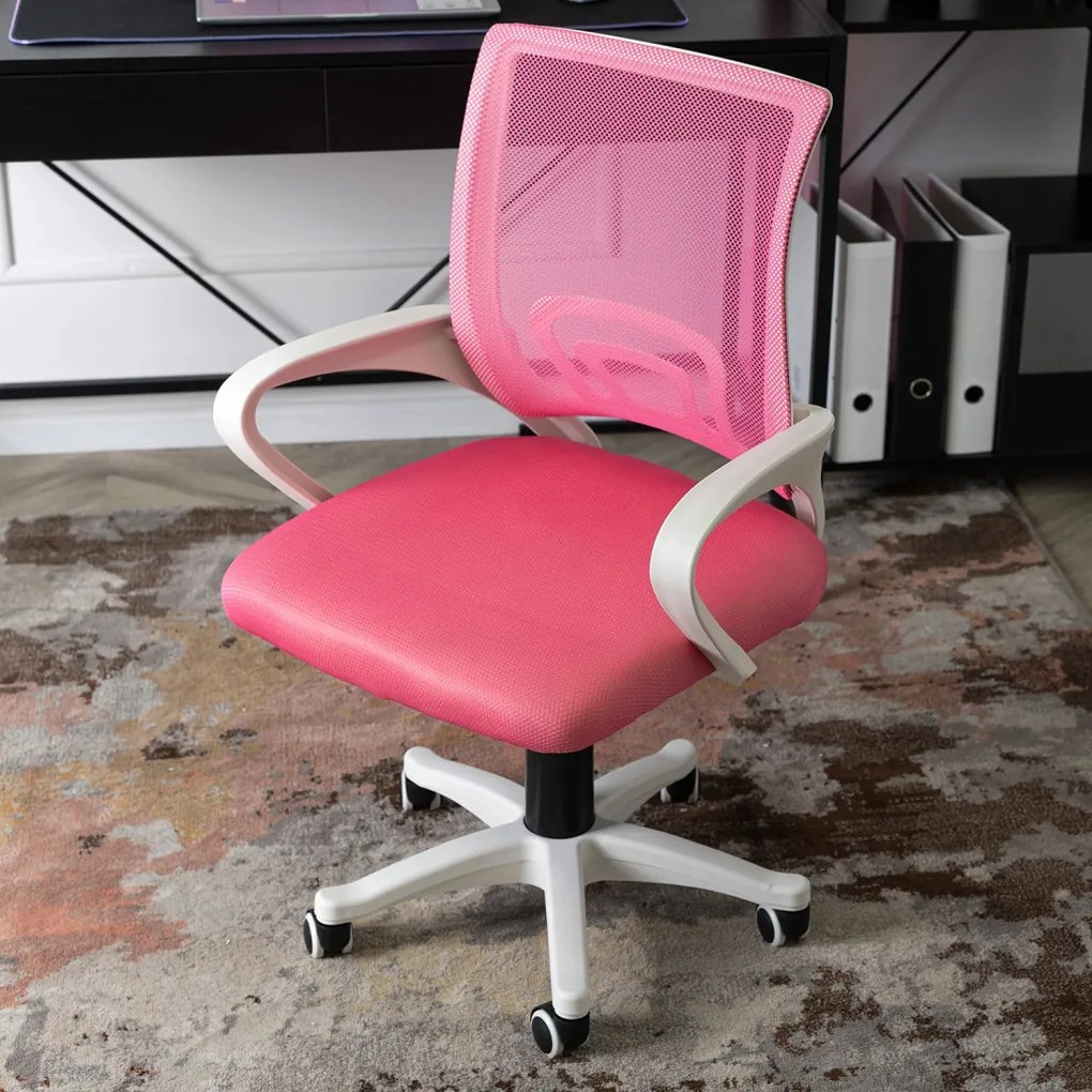 Irodai Forgószék Rózsaszín Színben. NATE
