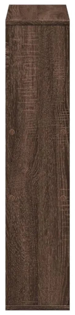 barna tölgy színű szerelt fa könyvespolc 63 x 20 x 90 cm