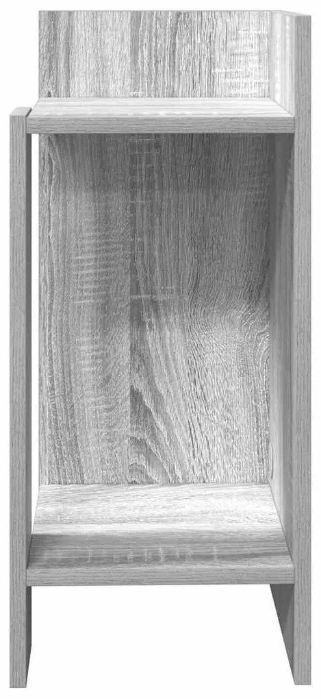 szürke sonoma színű kisasztal polccal 25,5 x 27 x 60 cm