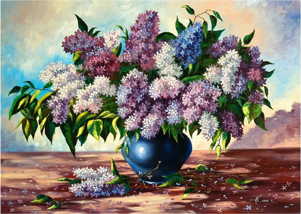 Kép - Orgován csokor (üvegen) (70x50 cm)