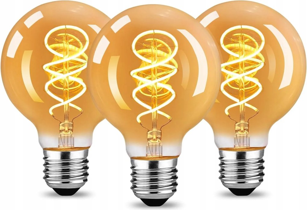 Led izzó E27 Vintage Edison 2200K 4W Meleg fehér 3 db-os szett