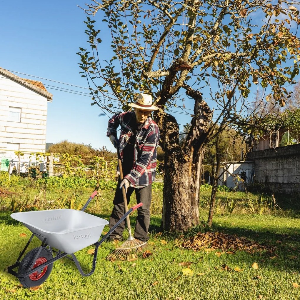 BARRY horganyzott talicska, max. kapacitás 100l/250kg, ezüst/fekete Gardebruk