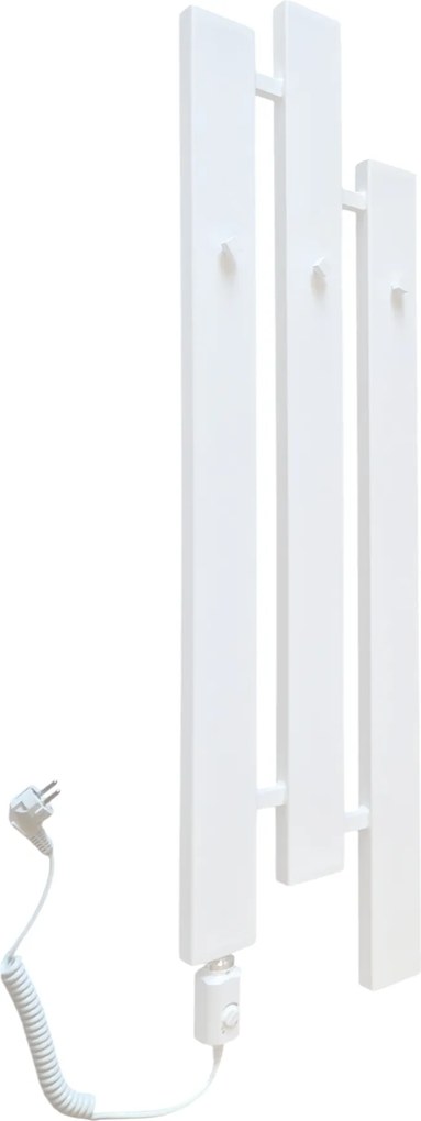 Fürdőszobai dekoratív elektromos radiátor Szajna 300W fehér Akasztók