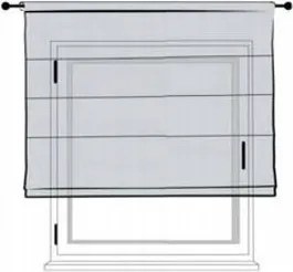 Kész római roló Torino 180x180cm fekete