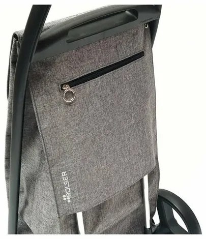 Rolser Com Tweed 8 Black Tube kerekesbevásárlótáska, szürke