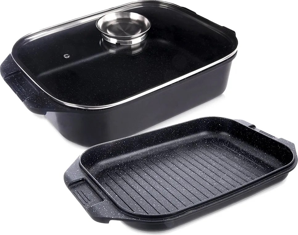 Gránit edény 3az1ben Orion fedéllel Grande 41x26x15 cm, 7 l