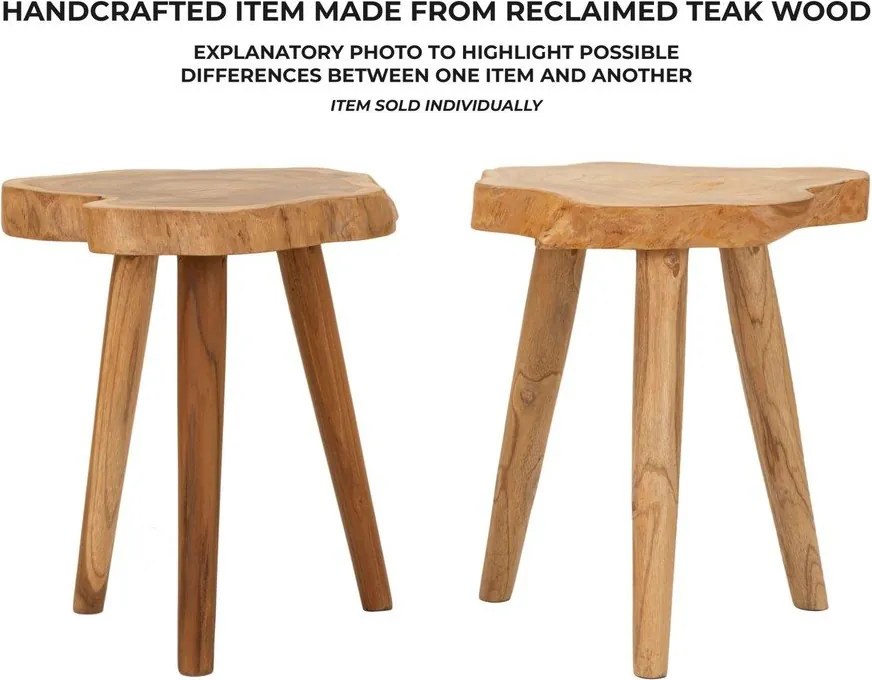 Natúr színű teakfa ülőke Budut – Mauro Ferretti