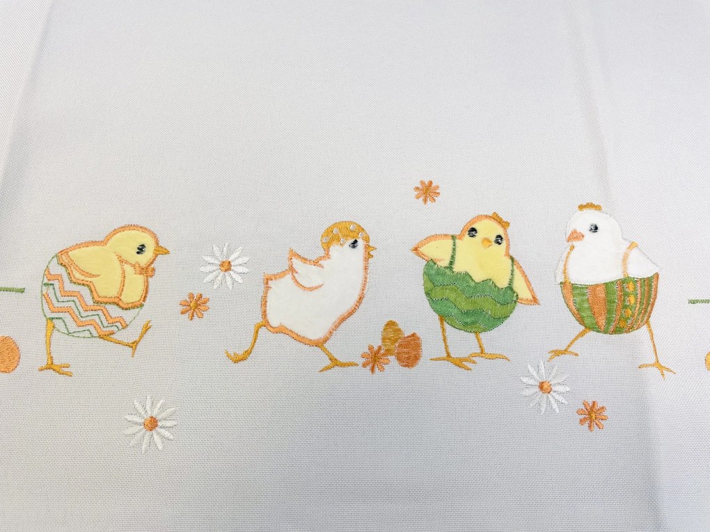 Húsvéti terítő Csirke sárga 85x85cm TiaHome