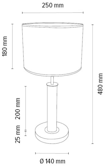 Spot-Light 7017400711551 - BENITA asztali lámpa 1xE27/60W/230V tölgy