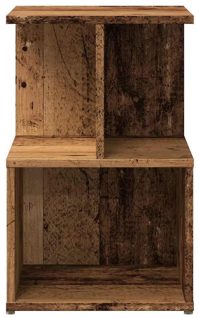 Éjjeliszekrények 2 db Régi fa 35x35x55 cm Gépesített fa