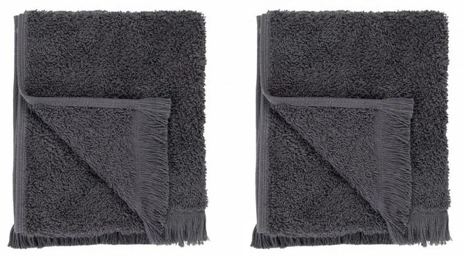 Sötétszürke pamut törölköző szett 2 db-os 30x50 cm FRINO – Blomus