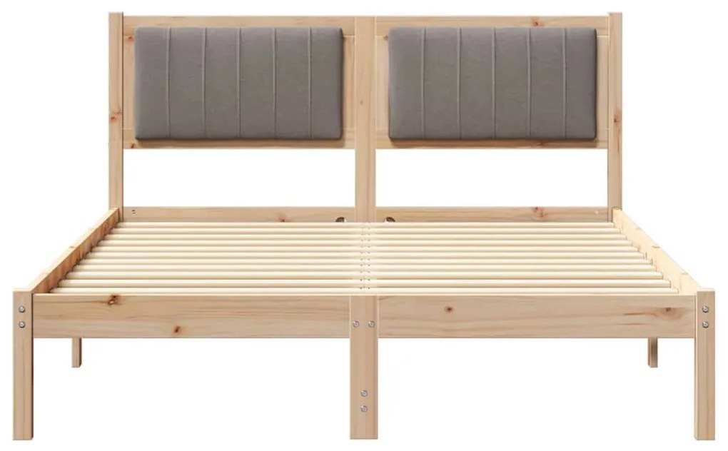 Ágykeret Kárpitozott Fejtámlával Tópszínű 135 x 190 cm