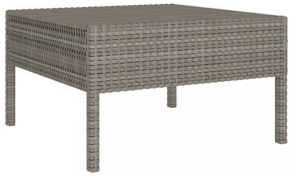 vidaXL 10 részes szürke polyrattan kerti bútorszett párnákkal