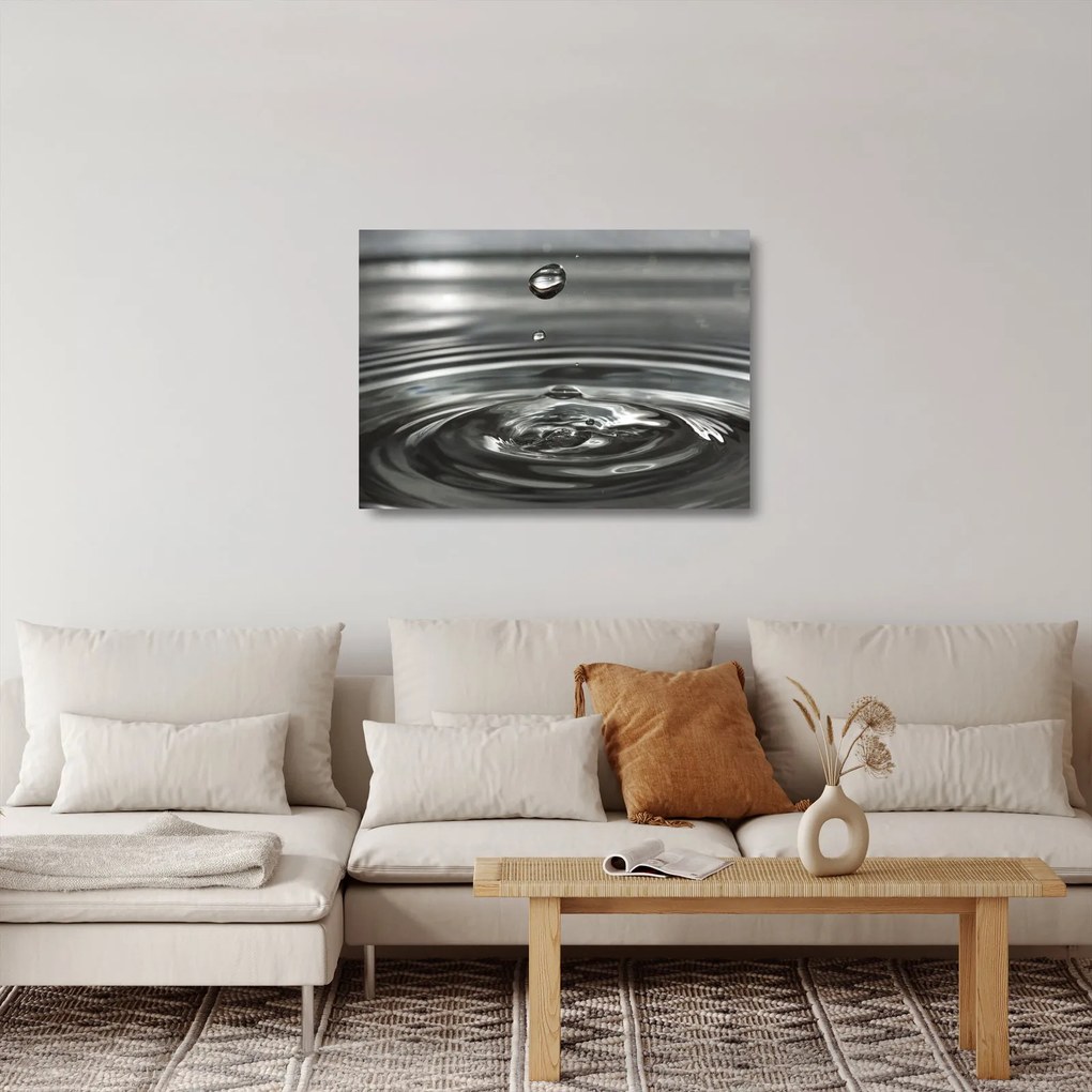 Egy vízcsepp képe (üvegen) (70x50 cm)