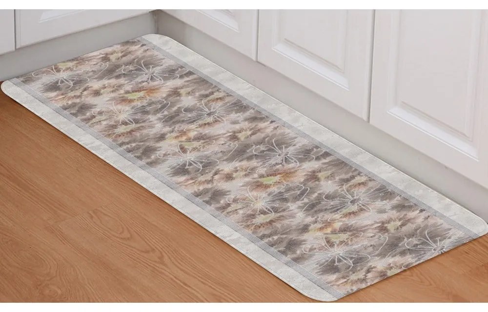 Bézs mosható futószőnyeg 58x140 cm Blooming – Oyo Concept