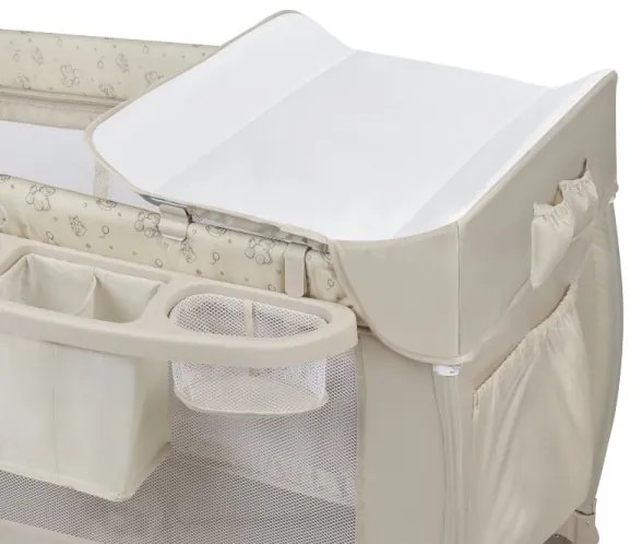 Lionelo - SVEN PLUS utazóágy, bézs színű