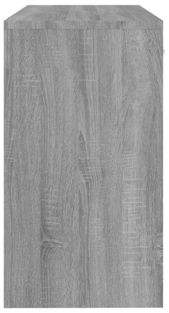 szürke sonoma faanyag fiókos/rekeszes íróasztal 100x40x73 cm
