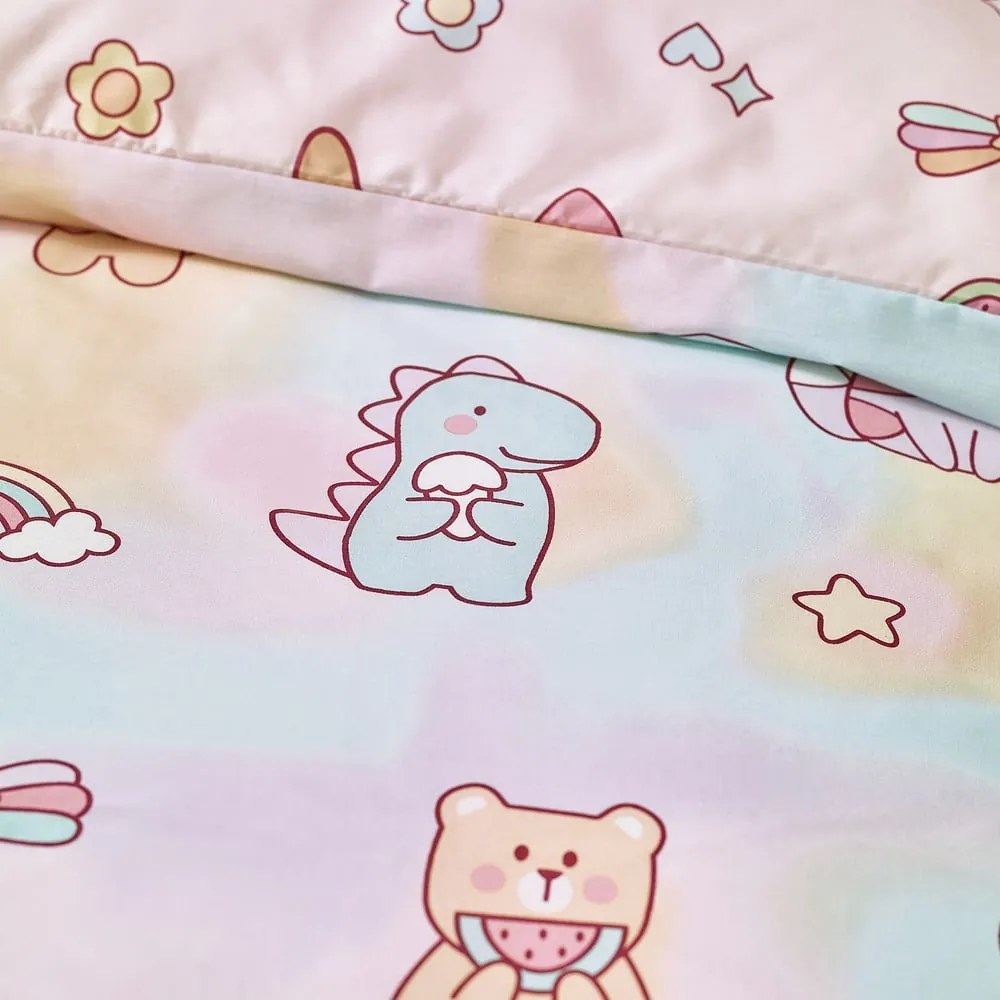 Rózsaszín egyszemélyes gyerek ágyneműhuzat 135x200 cm Forever Together – Catherine Lansfield