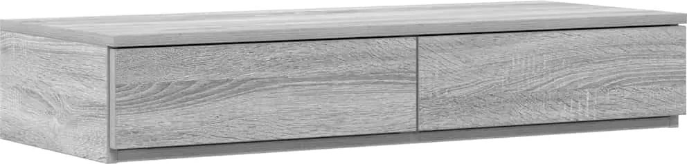 vidaXL Ágyfiókok fiókkal Szürke Sonoma 100 x 36,5 x 16,5 cm Faanyag