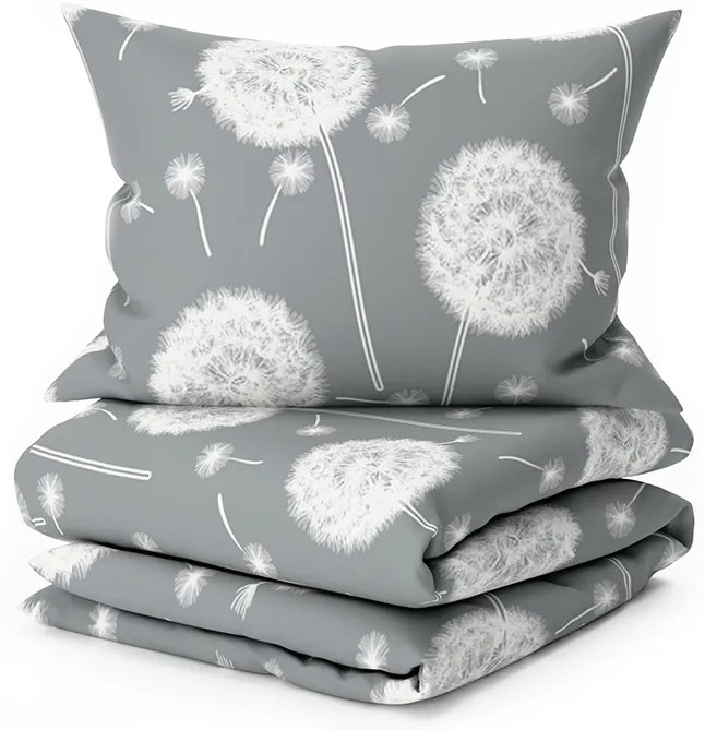 Pamut ágynemű DANDELION BLEND szürke Ágyneműhuzat mérete: 70 x 90 cm | 140 x 220 cm