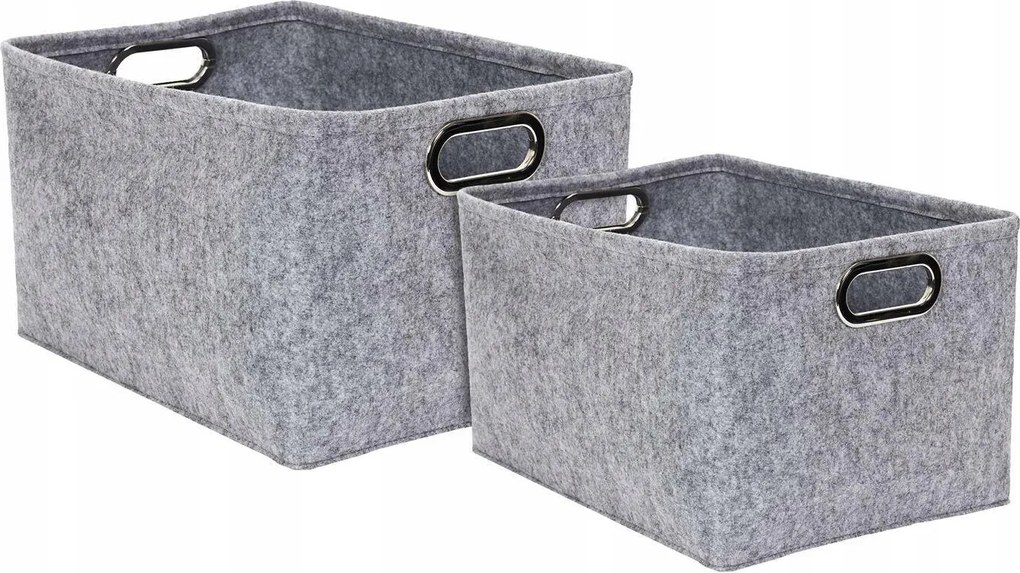 2 db-os filcdoboz szett Téglalap Alakú Szürke