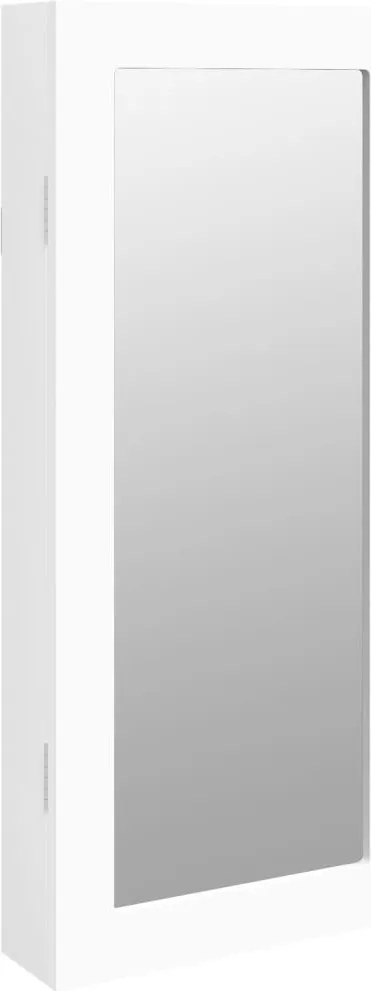 vidaXL fehér falra szerelhető tükrös ékszerszekrény 30x8,5x67 cm