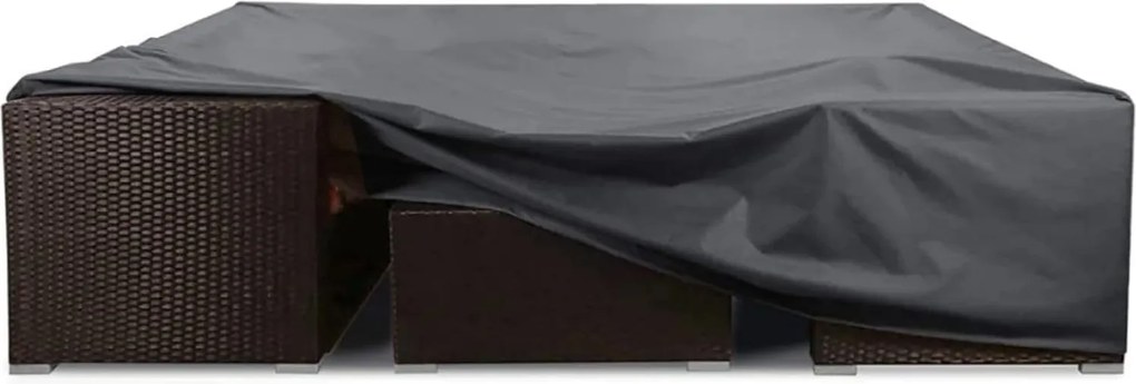 Kerti Bútor Huzat 220x140x74cm Vízálló Oxford 420D Fekete