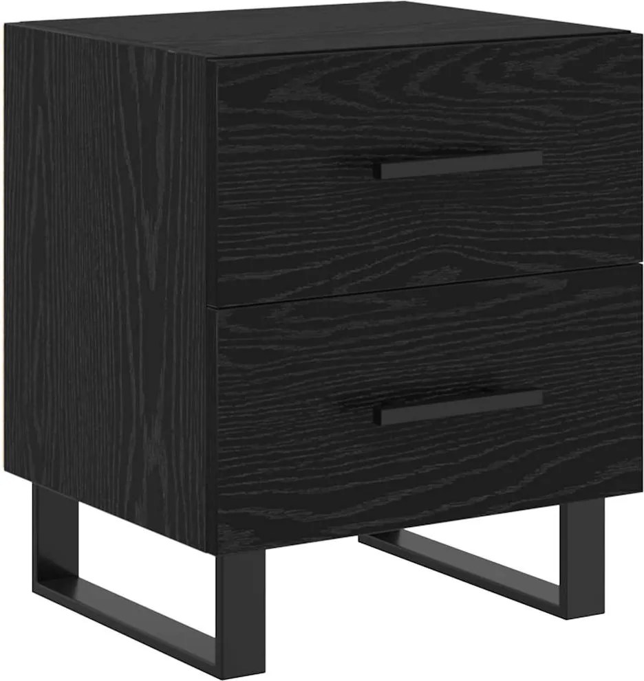 vidaXL Éjjeliszekrény fiókkal Fekete tölgy 40 x 35 x 47,5 cm Faanyag