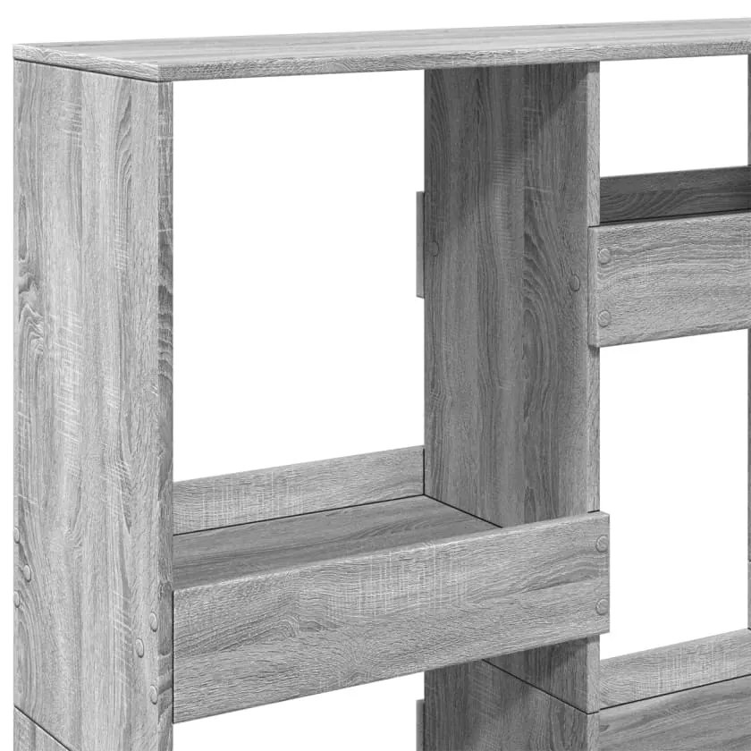 szürke sonoma színű szerelt fa térelválasztó 100 x 33 x 135 cm