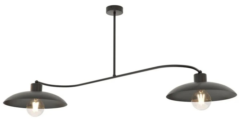EMIBIG 1353-2 FOSTER Loft Mennyezeti Lámpa Fekete E27 IP20