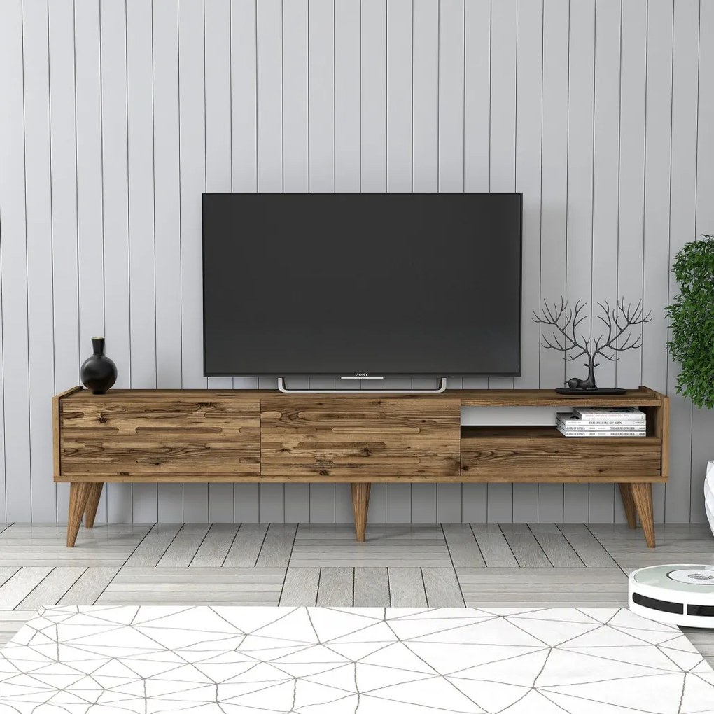 Valensiya TV-állvány, dió, 180 cm – TR845HCT5352