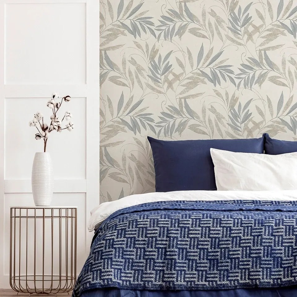 Arthouse Signature 1 Luxury Leaf bézs-szürke leveles vlies tapéta – 299300