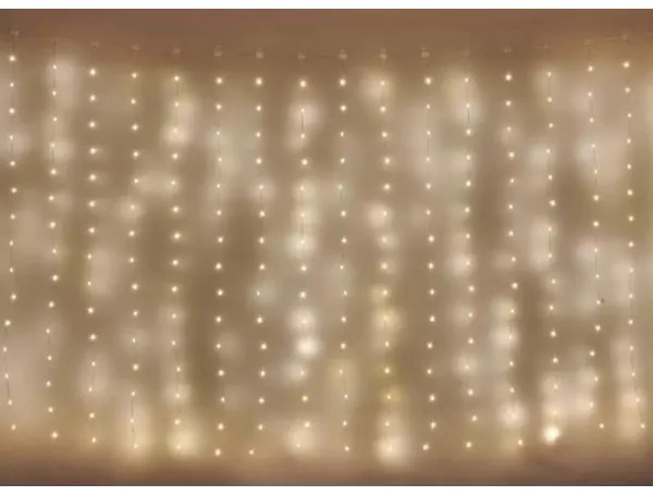 LED kültéri karácsonyi fényfüzér 300xLED/8 funkció 5,9 m IP44 meleg fehér